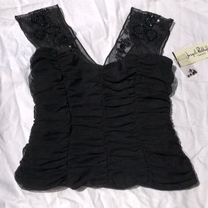 Vintage Ruche/Embellished Top